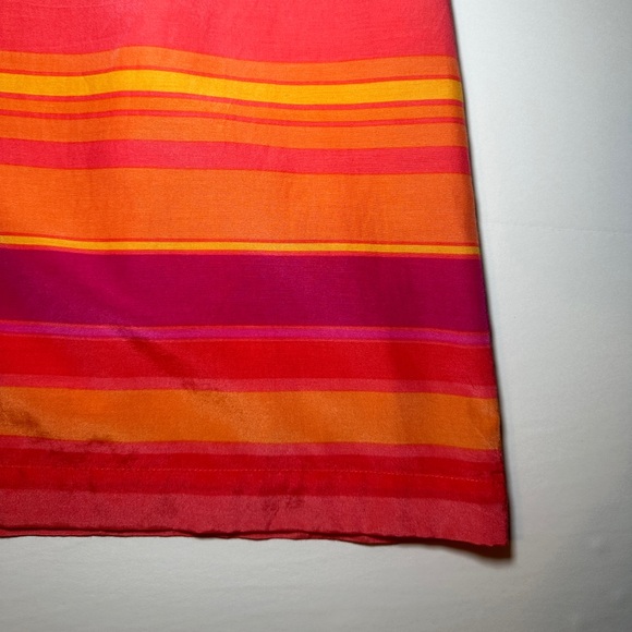 Oleg Cassini Orange Pink And Yellow Bodycon Dress Size 10 - Picture 5 of 7